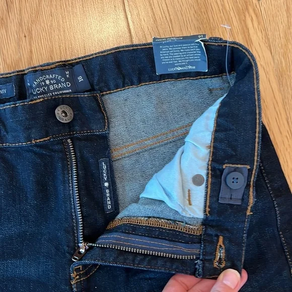 Lucky Brand Dark Wash Richmond Authentic Skinny Jeans Size 16 NWT inseam 29 - Picture 15 of 16